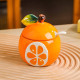 Orange Pattern Porcelain Sugar Bowl